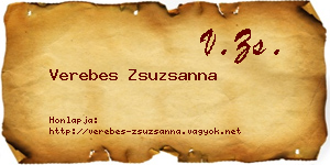 Verebes Zsuzsanna névjegykártya